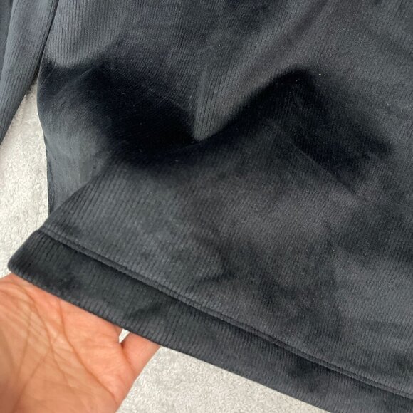 NEW Mondetta Womens S Black Velour Pullover Top Long Sleeve V-Neck - Picture 8 of 9